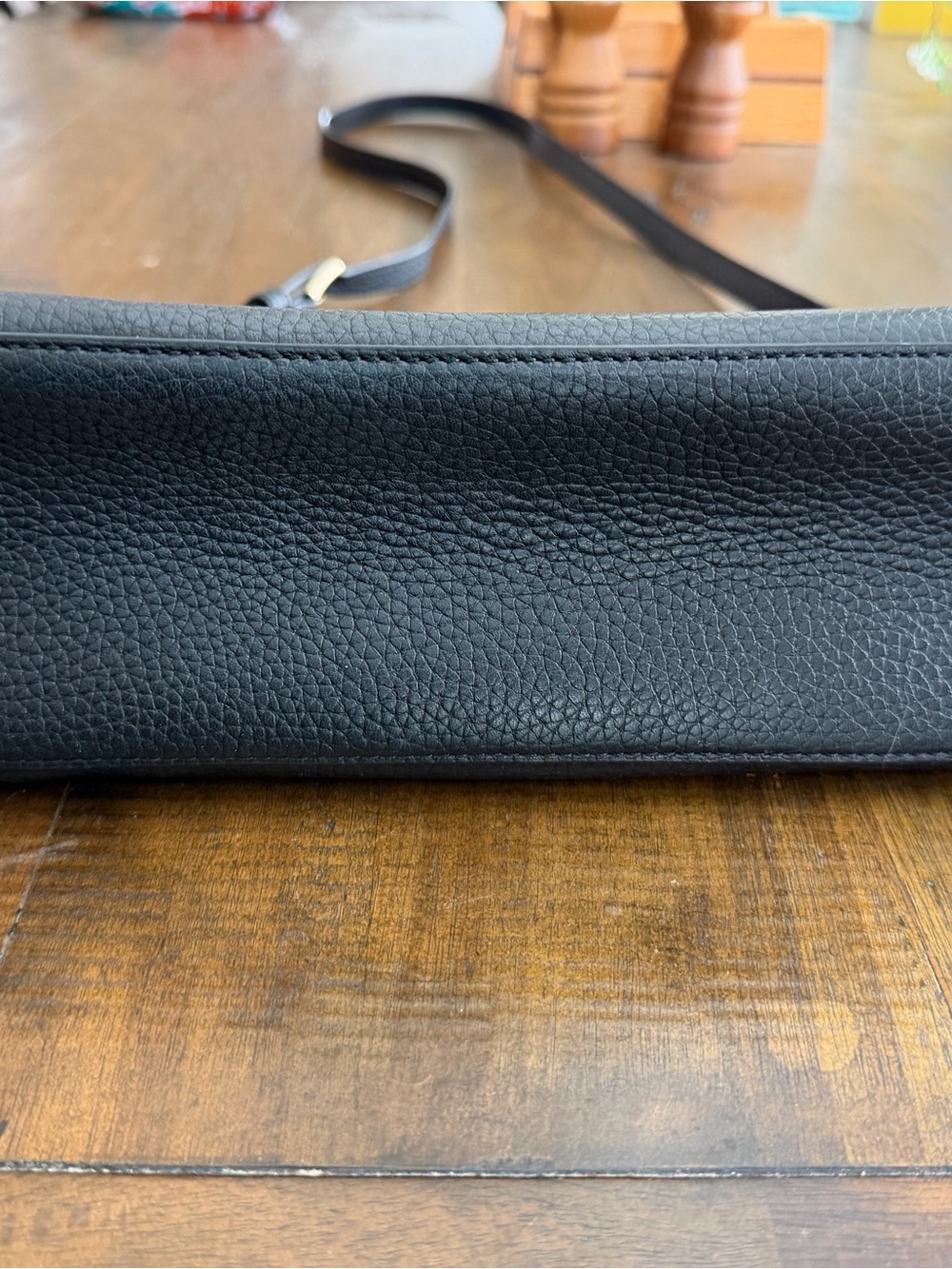 Tory Burch Black Pebbled Leather Crossbody with Tassel - Picture 3 of 7
